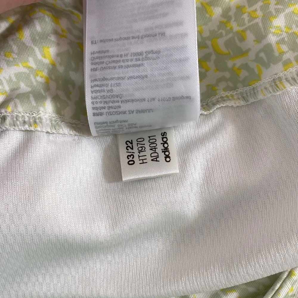 Adidas 6MO Golf Skirt Skort Womens Sz Small Green Yellow Stretch Athletic Active